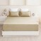 MUSA&Acirc;&reg; Striped Fitted Sheet - Soft, Breathable Cotton with Deep Pockets (Beige, 100 x 190cm)