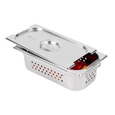 ONLY: Met Lux 12.8 x 7 Inch Steam Table Pan Lid, 1 Hotel Pan Lid - Fits 1/3 Size Steam Table Pan, Table Pan Sold Separately, Stainless Steel Steam Pan Cover, Built-In Handle
