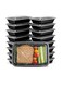 Meal preparation container, 20 packs of 1250ml plastic food storage container with lid, used for meal preparation, bento box, food delivery box, salad container, food container