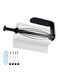 Paper Towel Holder &ndash; One-Handed Operation, No Drilling, Stainless Steel Kitchen Roll Holder with Damping Effect, Self-Adhesive or Screw-On for kitchen or Bathroom, Black