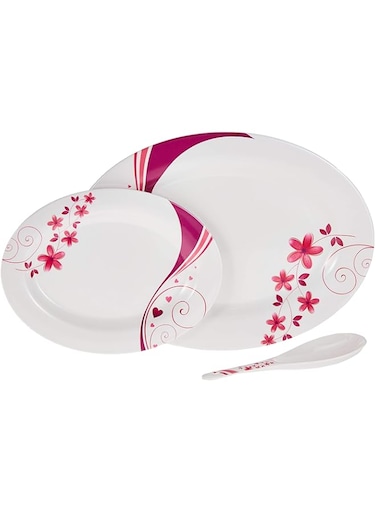 Flamingo Melamine Ware Combo, Multi-Colour, Fl9120Cmw, 3 Pieces