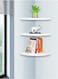 Corner Wall Shelf Wall Mounted Floating Corner Shelf 3 Tiers Storage Decorative Shelf for Home Decor Living Room Bedroom Bathroom Kitchen Office White