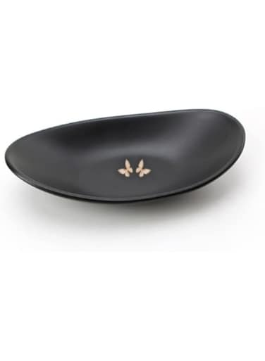 Binoster Black Ring Dish Centerpiece Jewelry Tray Key Tray Organizer for entryway, Dresser Decor Key Dish Jewelry Bowl Decorative Dish Big Oval