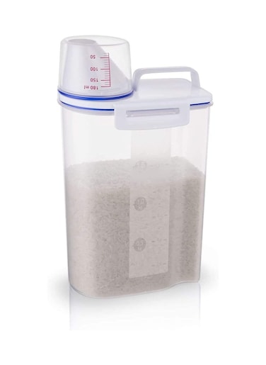 2 Liter Plastic Food Storage Cereal Container with Measuring Cup