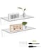Sezanrpt 30 cm Clear Small Wall Shelves, Acrylic Bathroom Shelves for Wall, Floating Shelves for Living Room, Funko Pop Shelves, Set of 2