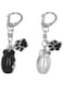 Dpofirs 2 Pcs Pet Urns Keychain, Stainless Steel Cat Ashes Urn, Small Pet Urns for Dogs Ashes Keepsake, Keychain for Dog Cat with Storage Bags Keepsake Pet Memorial Urn