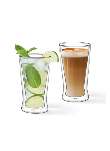 2pc Double Wall Glass 380ml Borosilicate Glass