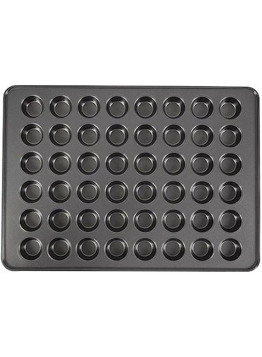 Naplion Mini Muffin Pan Cupcake Pans 48 Cup, Bakeware Mold Nonstick Cake Baking Mould Round Tray Cooking Accessories Black