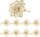8 Pcs Alloy Flower Design Napkin Rings for Wedding Receptions Gifts Holiday Banquet Dinner Table Decoration