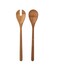salad servers set, bamboo