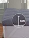MAXQON Mattress Topper 10CM Thickness Quilted Microfiber 900gsm, Color Grey, Double Size 140x200cm