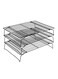 Layered Stackable Cooling Rack Black 13x9inch