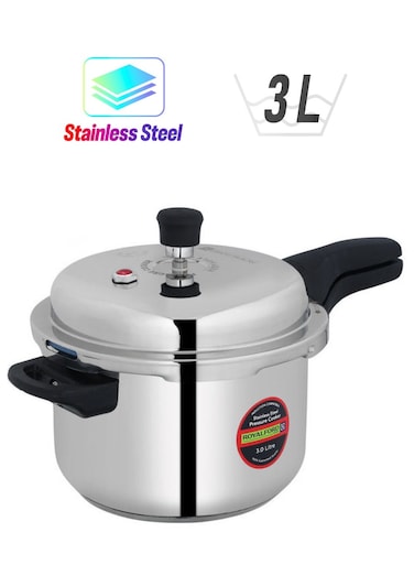 Stainless Steel Induction Compatible Pressure Cooker 3Liters