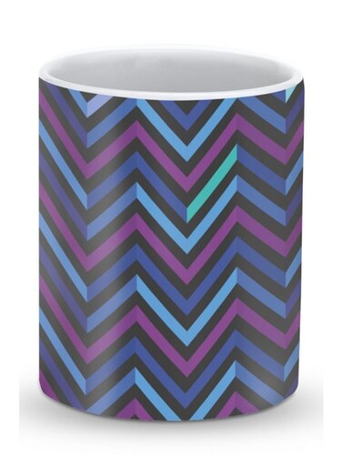 Premium Deep Chevron Designer Mug Black/Blue/Purple