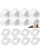 Cat Water Fountain Filters Replacement, Cat Fountain Filter Replacement, 8 Carbon Filters and 8 Foam Sponge Pre-Filter Fit for Multiple Ceramic and Stainless Steel Pet Fountains, 16 Pack