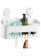 ilikable Shower Shelf No Drilling Shower Basket with Strong Suction Cup, 1000 Times Reusable Storage Shower Shelf, Max 10 kg Bathroom Shelf