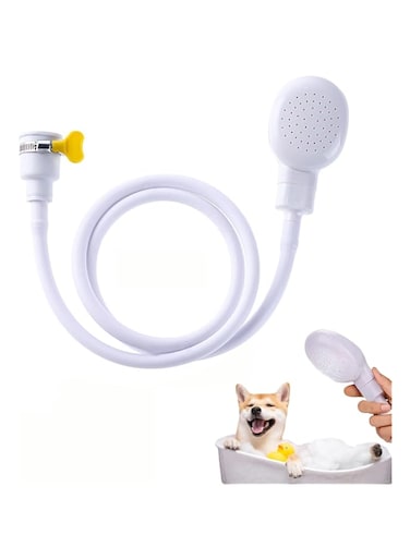 BIGTHREE Bath Sink Single Tap Shower Attachment Head Hose Spray, Portable Pet Shower Hose Head Hair Pet, Handheld Shower Head Dog Shower Pet Shower Hose Head tap Shower Attachment for Bath