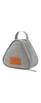 Tazweeq Triangle Bento Bag, Rice Ball Large Capacity Lunch Reusable Box for Office, Picnic, Leak Proof Cooler Bag(Grey)