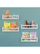 Bolivia's Natural Wood Floating Shelves, Wall Bookshelf for Kids Bedroom, 42cm Nursery Shelves Set of 4 for Nursery Room Wall Decor, Wall Mounted Shelves for Decor Storage, Toys and Books (White)