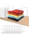 DESALOV Acrylic Shelf Dividers, Clear Shelf Divider for Closets, Plastic Shelve Divider for Clothes Purses Separators, Wood Shelves Organizer for Bedroom, Kitchen, Office, Cabinets, 4Pack