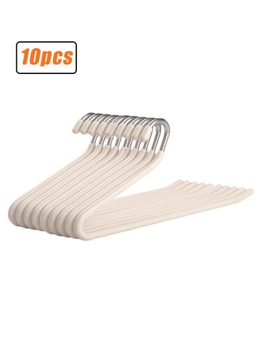 10 Pcs Open Ended Padded Pants Hangers - Non Slip Foam Sponge Coated Pant Hangers for Men and Women Plating Anti Rust for Closet Jeans Slacks Towel Skirt Organizer