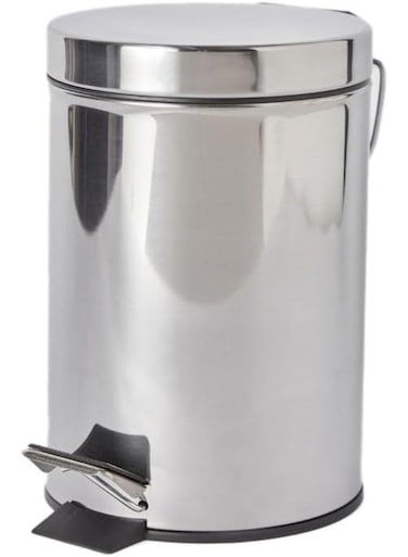 8L Stainless Steel Pedal Trash Bin with Removable Inner Bucket &acirc;&euro;&ldquo; Compact, Hygienic, Fingerprint-Resistant Waste Bin Ideal for Bathroom, Kitchen, Office or Small Spaces.