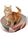 ComSaf Cat Scratcher Cardboard, Oval Corrugated Scratch Pad, Cat Scratching Lounge Bed, Durable Recycle Board for Furniture Protection, Cat Scratcher Bowl, Cat Kitty Training Toy