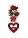 Home Smart Heart with Flower for Girls Couples and Mother Birthday Anniversary and Valentine's Gift Decorations (Red)