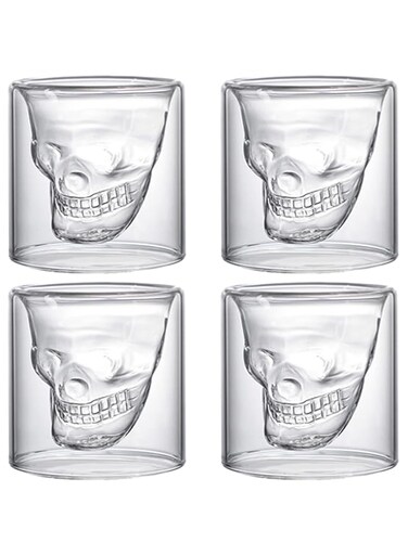 Generic Set of 4 Fred and Friends Doomed Crystal Skull Shotglass