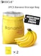 2pcs Food-Grade Nylon Banana Storage Bag Large Capacity Reusable Produce Bag with Aluminum Bead Closure Keeps Bananas Fresh 7 Days Double Stitched Design