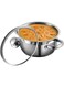 Bremen Stainless Steel Saucepot with Glass Lid, 2 Litre, 18 cm   2.5mm Thick Base   Riveted Handle   Induction &amp; Gas Base   Silver