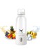 X spring Portable Blender, 500ml Electric Powerful Personal Blender with 4 3D Blades, Mini Personal Size USB Home Blender Cup for Shakes and Smoothies, Blender Jet for Home, Travel, Outdoors (White)