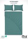 3-Piece Teal Plush 180x200+30cm Fitted Bedsheet Set Includes 1 Deep Pocket Fitted Bedsheet and 2 Pillow Covers, Breathable and Machine Washable