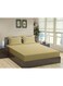 COLLECTION Stripe Brown Double Fitted Sheet 150x200 cm with 2 Pillow Cases