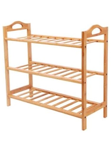 Blueberry 3-Tier Expandable Shoe Rack Beige