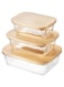 Glass Food Storage Containers with Bamboo Lids