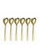 Teaspoon, Stainless Steel Tea Spoon Dessert Spoon With Titanium Gold Plating 6.5 Inches Pack of 6