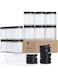AOZITA Thick Glass Jars with Lids, Clear - Pack of 12 (8Oz)