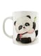 Printed Ceramic Mug White/Black/Green