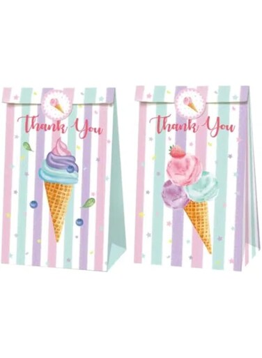 thePartyPopper ICE CREAM PARTY GIFT FAVOR BAGS PACK OF 12