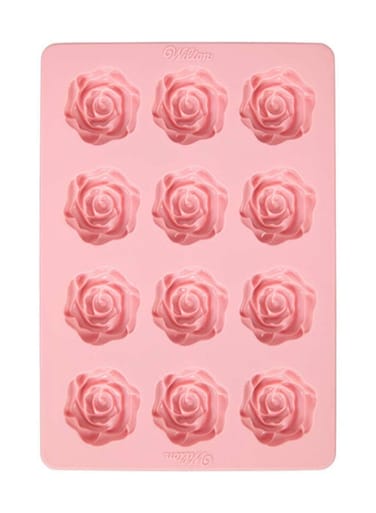 Rose Shape Candy Mould Pink 5.5x8inch