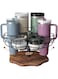 NETEL Stanley Cup Organizer Rotatable Tumbler Organizer 6 Slot Revolving Water Bottle Organizer Countertop Bottle Holder Storage for Stanley 20-40oz Tumbler 30-40 oz Black