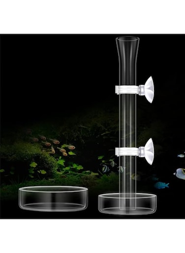 SYOSI Shrimp Feeding Tube and Dish Set, 3pcs Include Glass Shrimp Feeding Tube Shrimp Feeder Tube and Bowl Fish Tank Feeding Feeder Kits