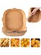 MAKINGTEC Air Fryer Disposable Paper Liners, Square Cooking Paper, Non-Stick, Baking Roasting Food Grade Paper for Microwave Oven, Water-proof, Oil-proof, Frying Pan (50PCS 7.9Inch Natural)