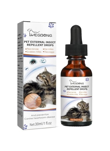 FDTY Pet Deworming Liquid Cat &amp; Dog Flea &amp; Tick Cleanser Lice &amp; Tick Remover Drops