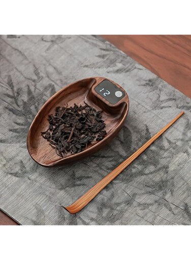 Angju Wooden Coffee Scale, 200g /0.1g Accurate Tea Scale, High Accuracy Rechargeable Kitchen Scale, Electronic Tea Scales Digital Weight Grams Scale for Home