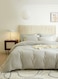 Home Single Size 4 Pieces Bedding Set Washable Cotton Light Gray