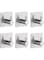KIBOVAMO Wall Hooks Solid Duty Adhesive Hooks 304 Stainless Steel Hangers Nail Free Utility Hooks,Heavy Duty Stainless Steel Bathroom Sticky Hooks For towels,Kitchen,Clothing,Coats-6 Packs (Silver)