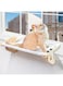 Fucito Cat Sill Window Perch Sturdy Cat Hammock Window Seat with Wood &amp; Metal Frame for Large Cats, Easy to Adjust Cat Bed for Windowsill, Bedside, Drawer and Cabinet