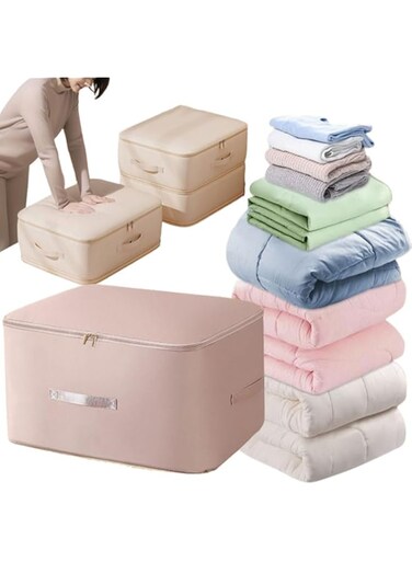 ANTOLE Ultra Space Saving Self Compression Organizer, Heavy Duty Moving Bags, Storage Tote for Space Saving, Space Saving Self Compression Organizer for Comforters, Blankets, Bedding